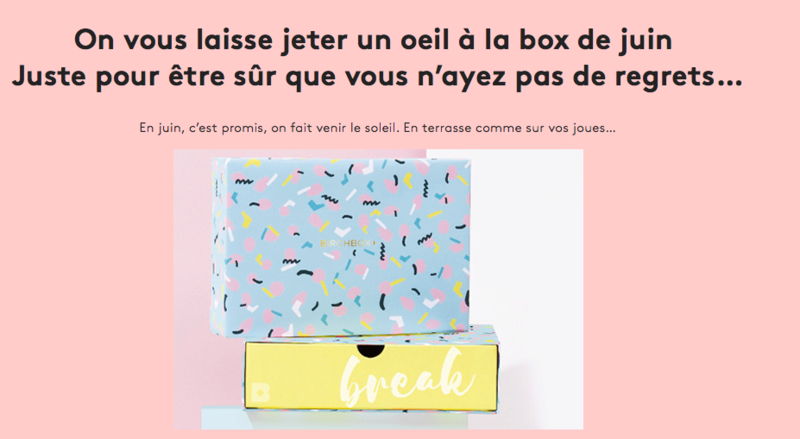 box tiroir birchbox juin 2017