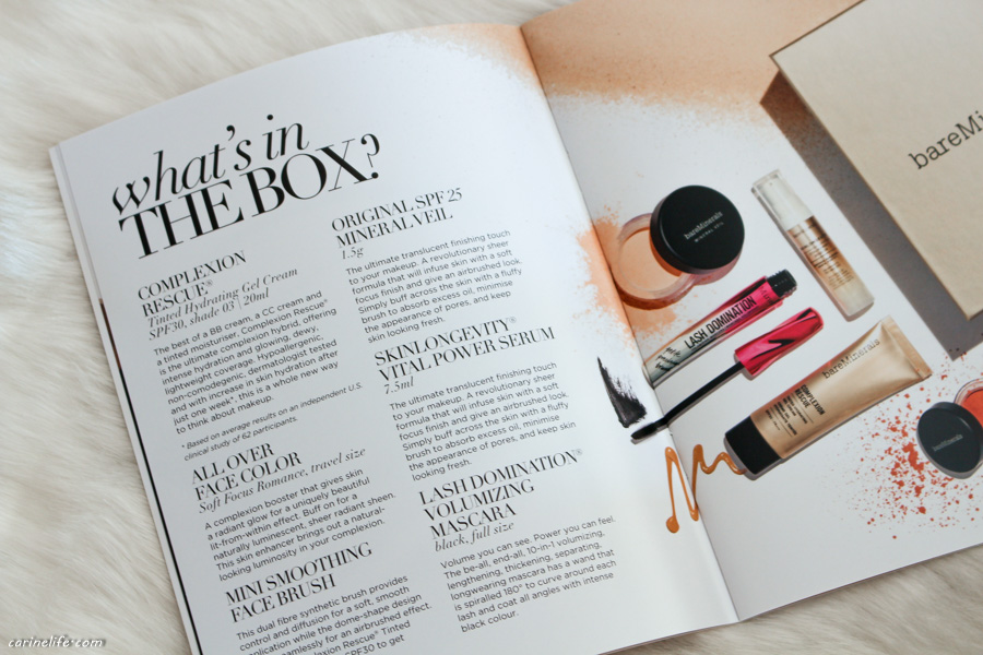 livret explicatif bareMinerals