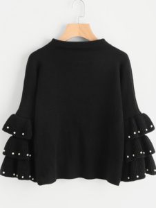 pull volantée manches