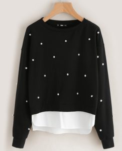 Pull perles et voile