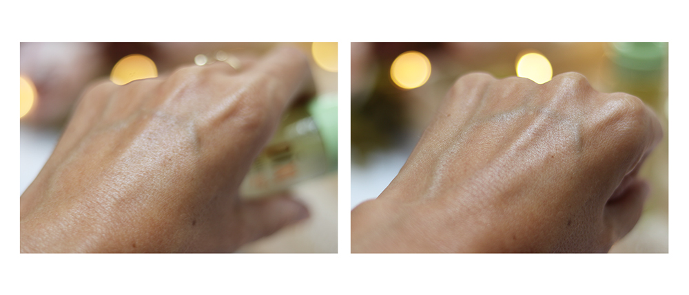 Pixi Glow mist rendu sur la peau