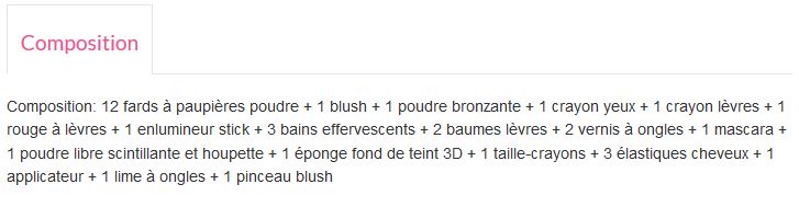 calendrier de l'avent beauté jozz contenu
