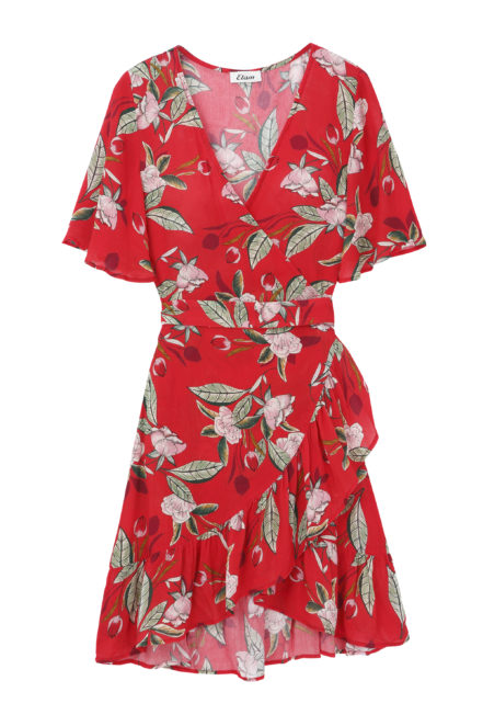 ROBE DE PLAGE NOUÉE À VOLANTS