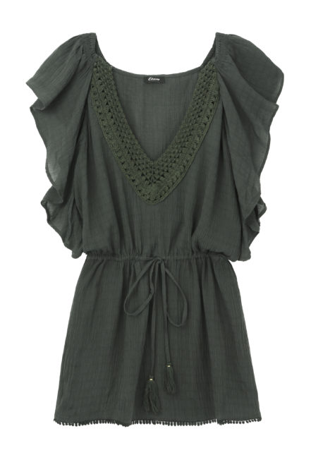 TUNIQUE DE PLAGE AVEC POMPONS